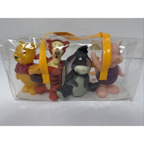 Disney Other - Vintage Disney Winnie The Pooh Piglet Eeyore Tigger 5” Rubber Squeaky Tub Toys 4